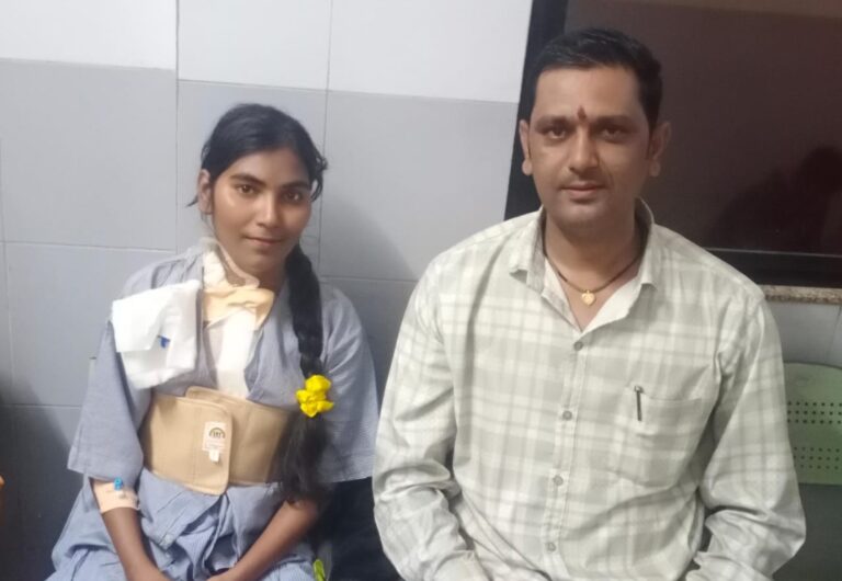 आरोग्य दूत विक्की खोकरे यांच्या प्रयत्नामुळे भाग्यश्रीला मिळाले जीवदान.‌‌