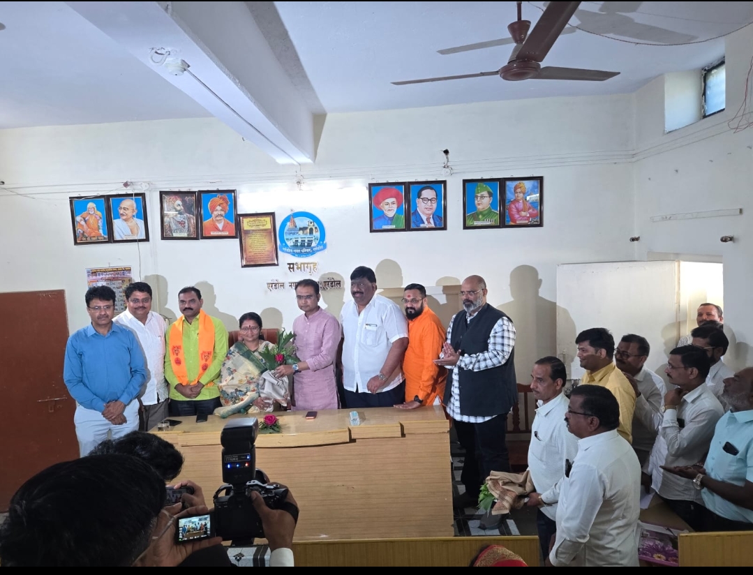 *एरंडोल न.पा.च्या उपाध्यक्ष पदी सुनिता रूपेश माळी यांची बिनविरोध निवड तर स्वीकृत सदस्य पदी डॉ.नरेंद्र पाटील व योगेश देवरे यांची एकमताने निवड…..!*